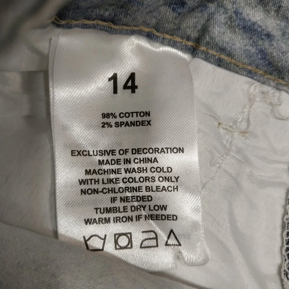 Celebrity Ace Kids Jeans 90s Charms Acid Wash 14 Blue